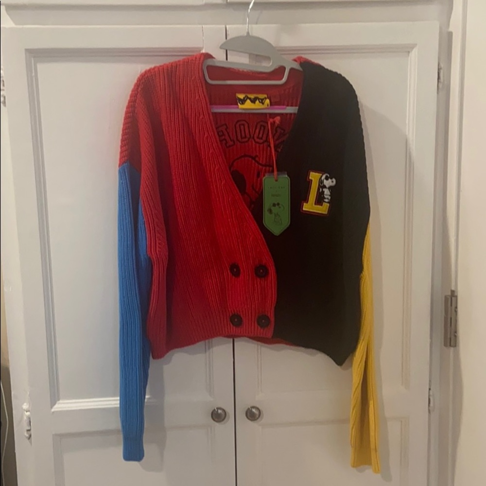 Lazy Oaf x Peanuts cardigan.